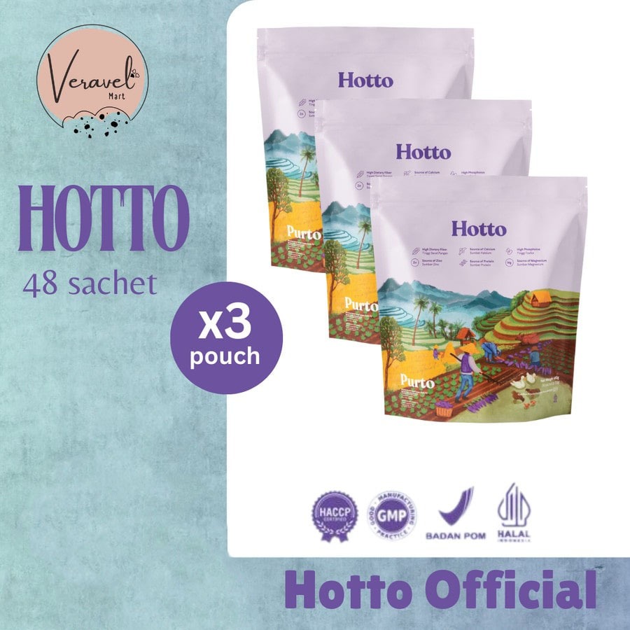 

Hotto Purto Superfood Multigrain dengan Ubi Ungu 3 pouch isi 48 sachet official original sereal oat ubi ungu sehat rendah kalori sarapan sehat rendah kalori