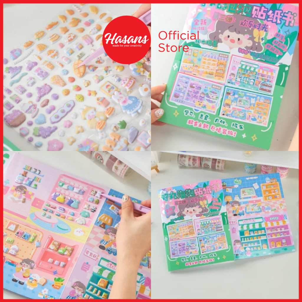 

[1 Set] Sticker Taosi Maru / Sticker Buku Lucu / Sticker Mini / Mainan Sticker Anak-Anak / Joytop, Sticker Book Taosi Maru OD-500468