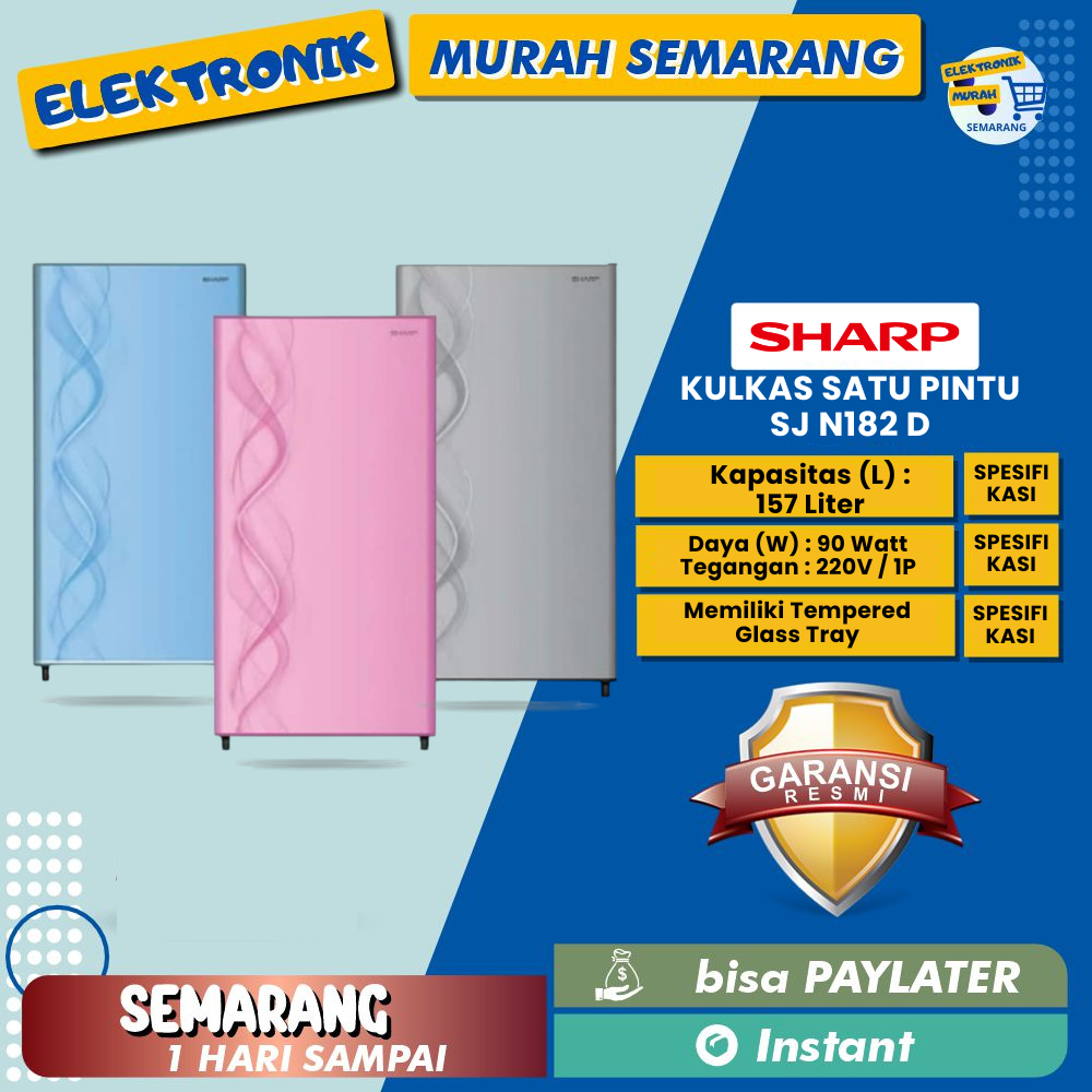 Sharp Kulkas 1 Pintu 157 Liter LOW WATT SJ-N182D AB/AP/AS / SJ-N 182D SJ-N 182 D 157 Liter