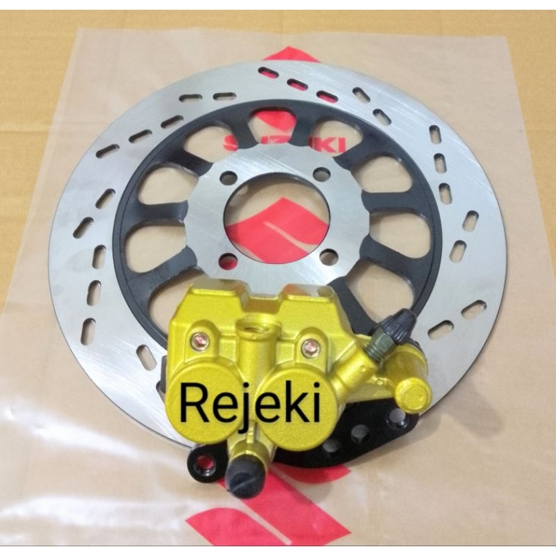 PIRINGAN CAKRAM PLUS KALIPER CAKRAM DEPAN SUZUKI SHOGUN 110,SHOGUN KEBO