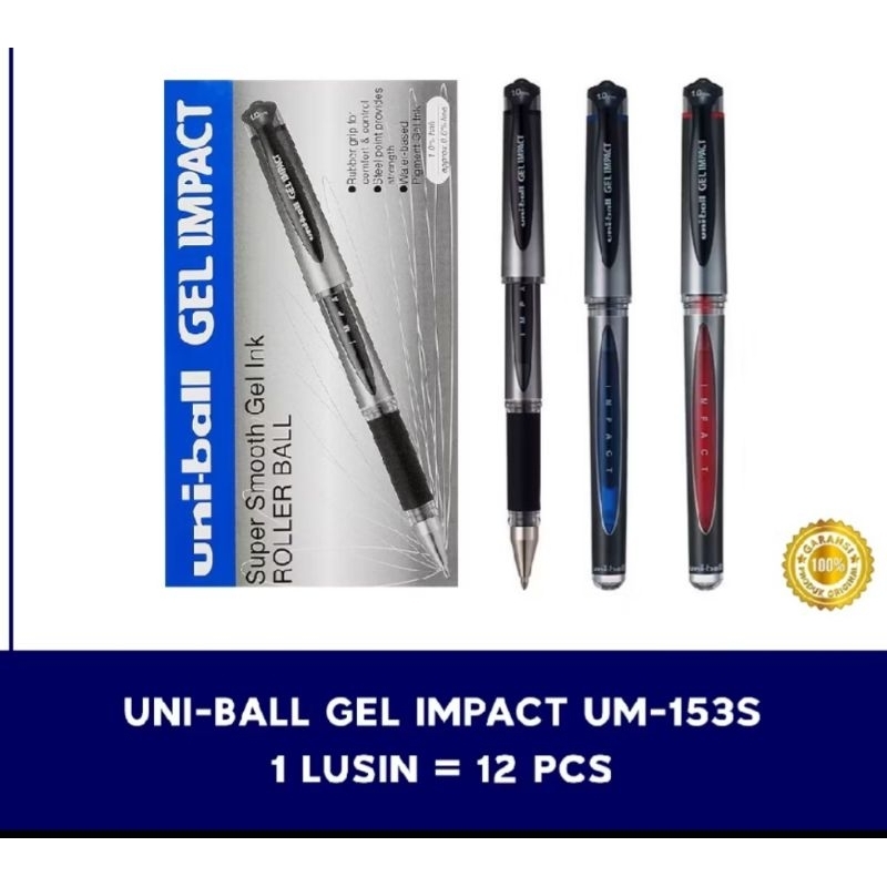 

UNI-BALL GEL IMPACT UM-153S ( tinta biru) harga 12 pcs