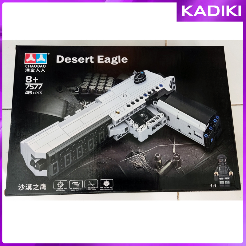 Brick Premium Desert Eagle - Model Mainan Pistol Gun Pajangan Balok Block Brik