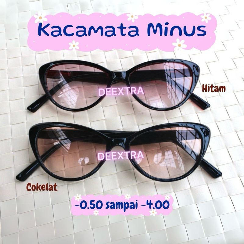 kacamata minus cat eye wanita kacamata hitam wanita -0.50 sd -4.00 kacamata cat eye minus wanita