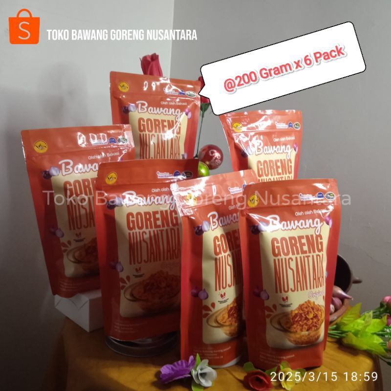 

Bawang Goreng Nusantara @200Gram Paket Hemat 6 Pack