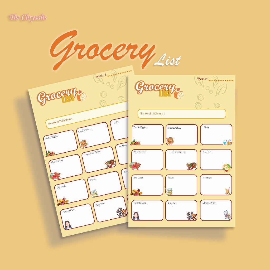 

Grocery List Planner A5: Rencanakan Belanja Mingguanmu!