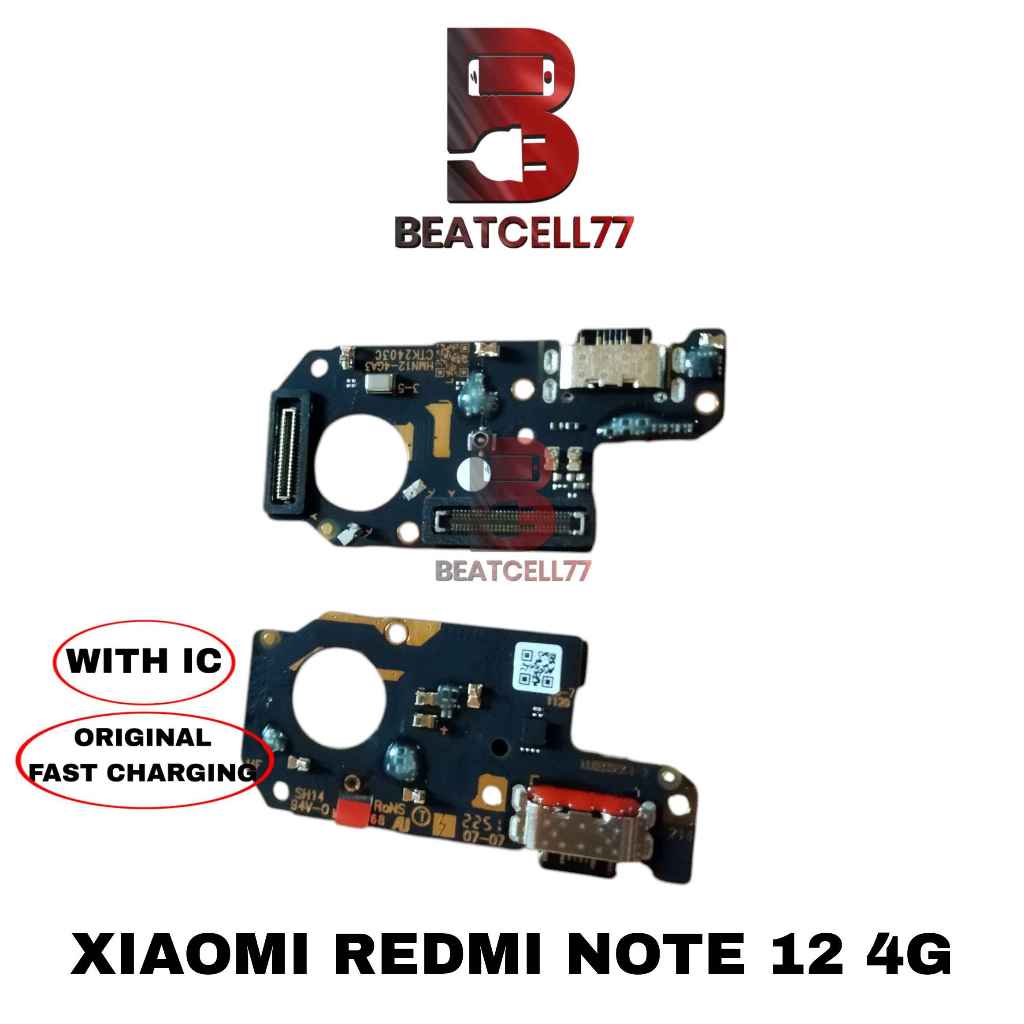 Konektor Charger Redmi Note 12 4G Papan Pcb