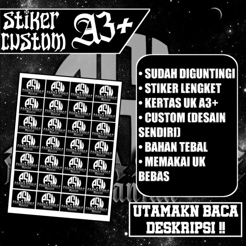 

STIKER CUSTOM (disain sendiri) SUDAH DIGUNTINGI