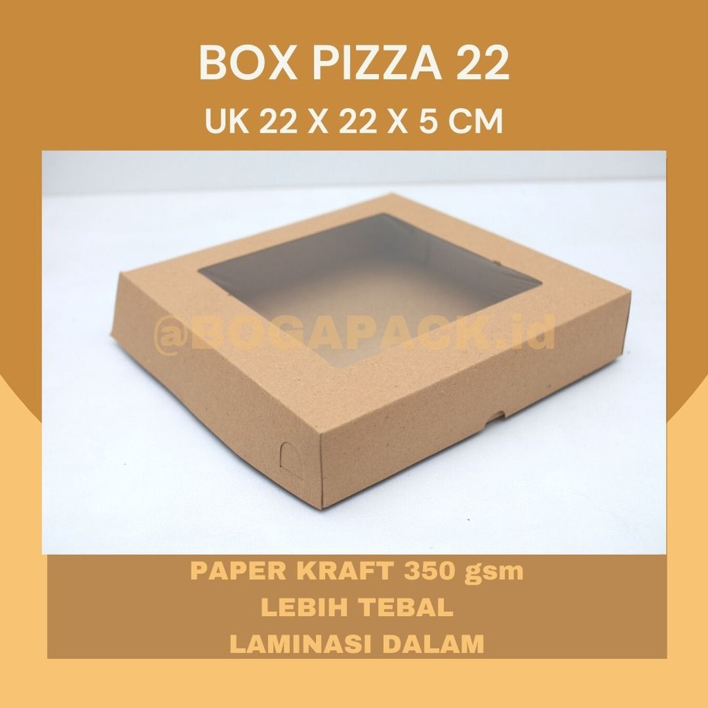 

Dus Pizza 22 uk. 22x22x5 cm dus roti / dus pizza / dus kraft / dus barang