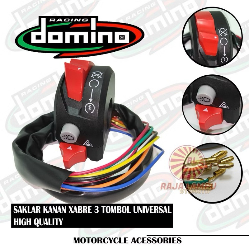 Holder Switch Saklar Kanan 3 tombol Stater on/of engine stop Universal Model Ktc Yamaha Xabre Ducati