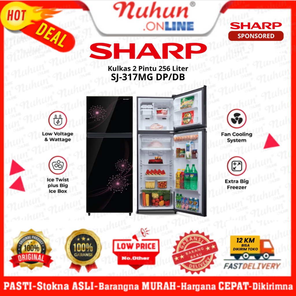[CIANJUR] KULKAS SHARP SJ 317MG DP / DB
