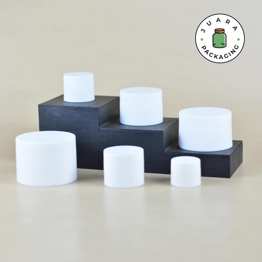Pot Cream Plastik Warna Putih 5gr 10gr 20gr 30gr 50gr 100gr – Pot Cream Kosmetik Mini Skincare Isi U