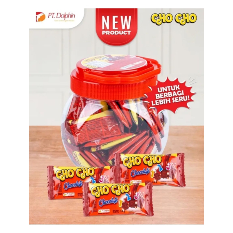 

Paket Cho Cho Chocolate 123 3.2 gram 1 karton isi 10 toples
