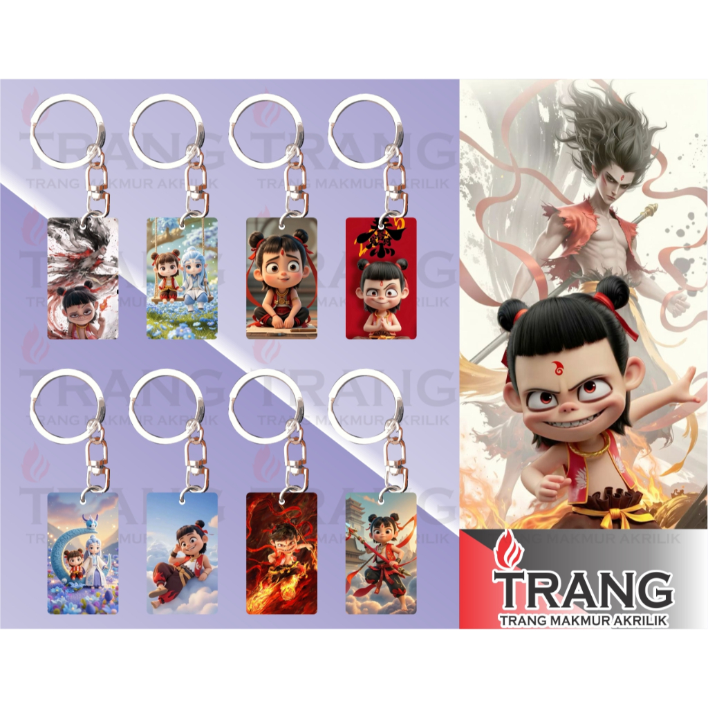 Gantungan Kunci Akrilik Nezha / Keychain Acrylic Nezha