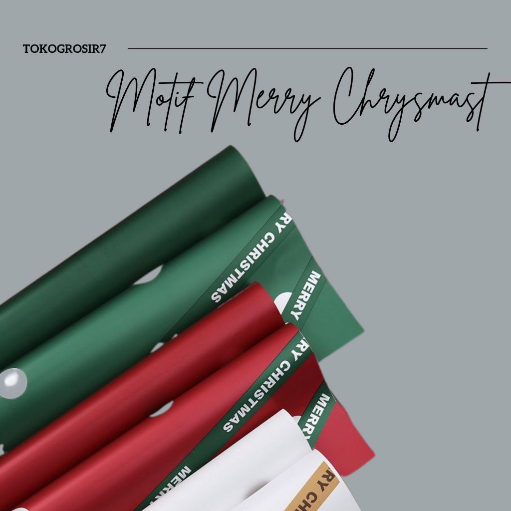 

KERTAS BUKET KERTAS KADO NATAL CELLOPHANE WRAP PAPER MOTIF MERRY CHRISTMAST