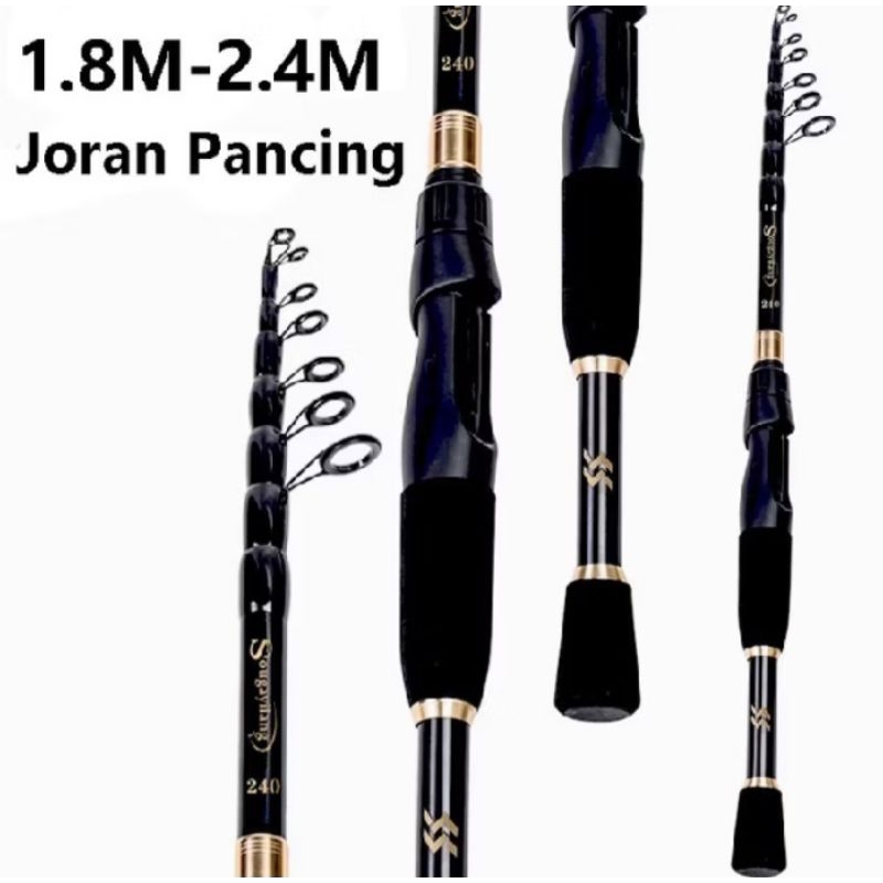 Joran Pancing Saugayilang Spinning Casting Telescopic Fiber Keras dan Lentur
