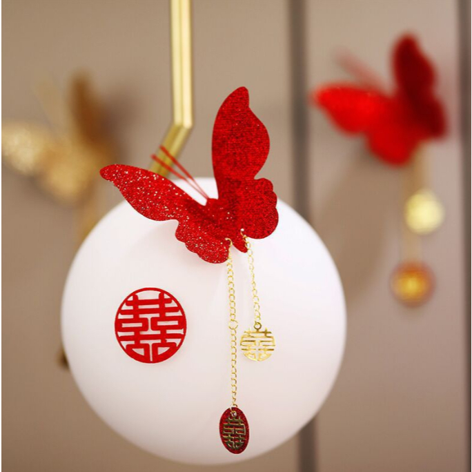 De Gift Shop Dekorasi Kupu-kupu Shuang Xi | Pajangan Pernikahan Chinese Wedding