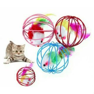 Mainan Bola Kucing - Mainan Kucing Bola Lonceng - Bola Kucing - Bola Anjing - Mainan Bola Lonceng