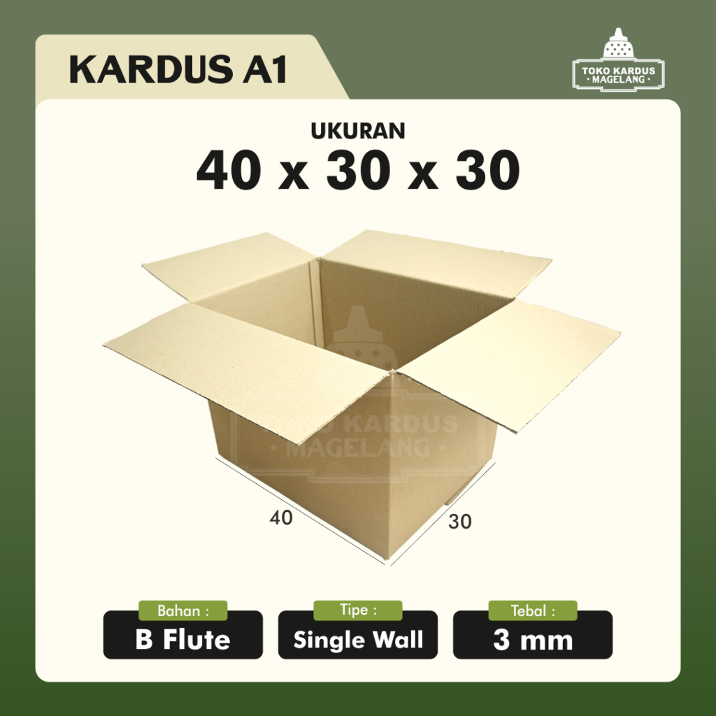 

Kardus Karton Box 40x30x30 CM Dus Packing Packaging Polos
