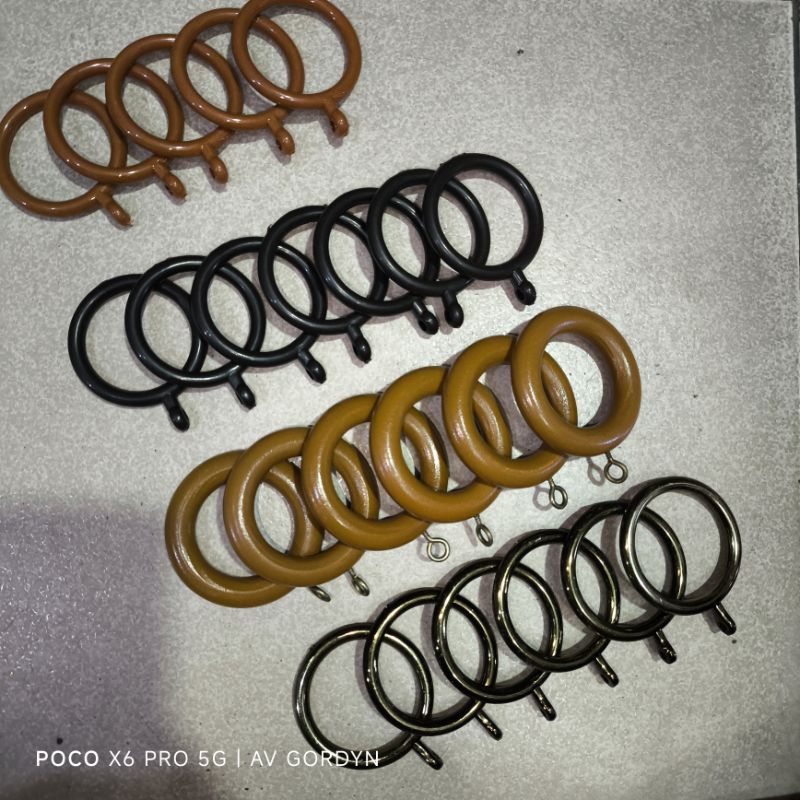 Ring Cincin Rel Gorden Besi Bulat untuk Tirai Plisket - Aksesoris Gorden Horden Kualitas Tinggi