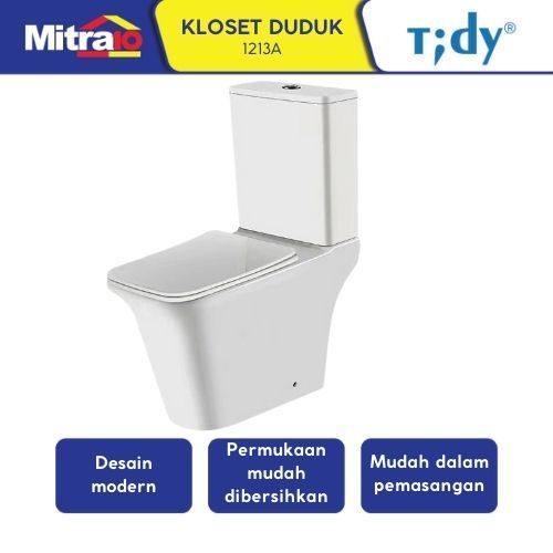 Kloset Duduk Tidy 1213A Two Piece Putih - Closet