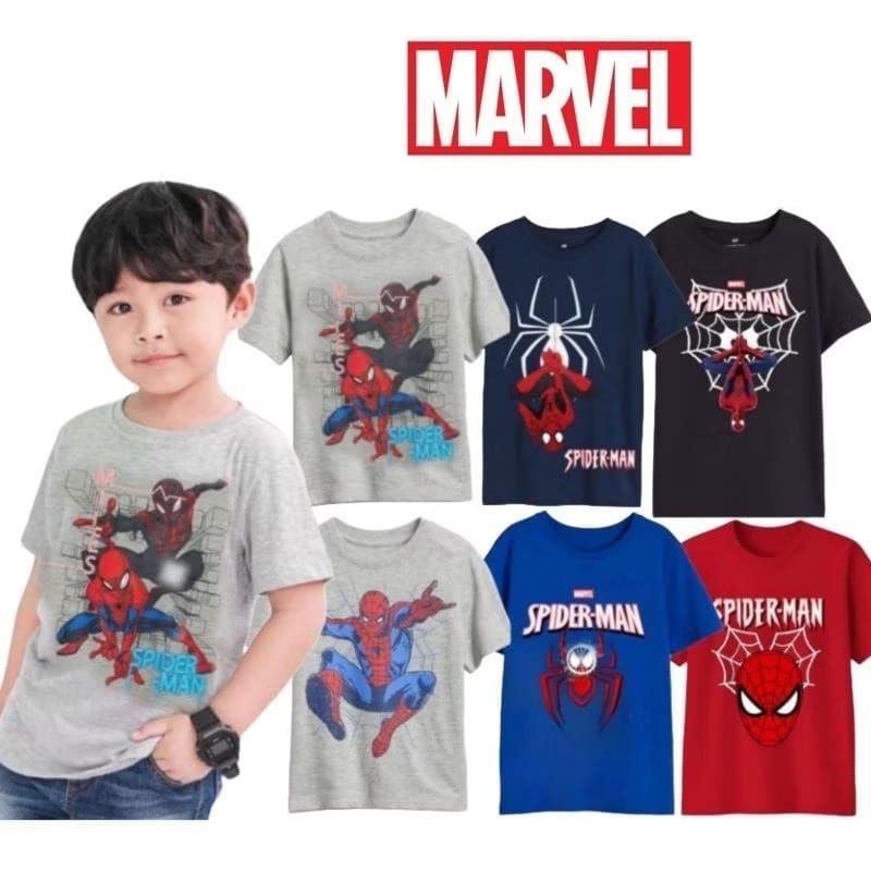 kaos Marvel anime anak laki laki