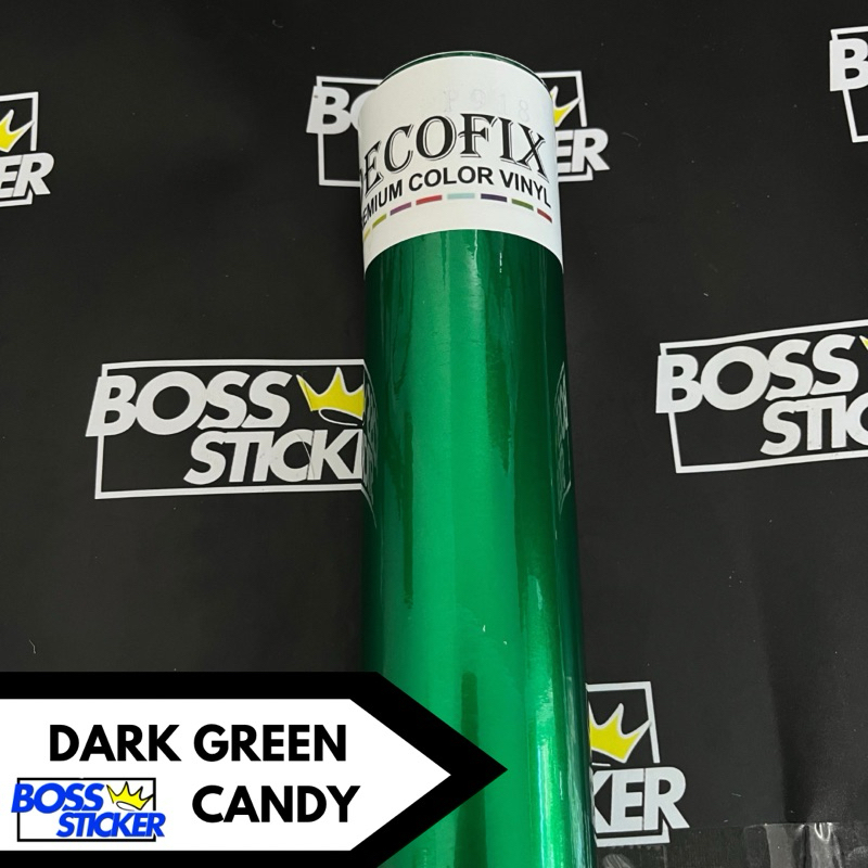Sticker Dark Green Candy - Stiker Hijau Tua Mettalic Glossy - Skotlet Hijau Tua Metalik Glosi