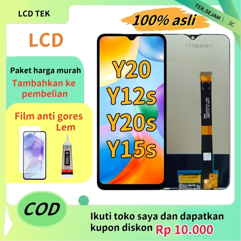 【Pengiriman Segera】LCD VIVO Y20 / Y12S / Y15S LCD TOUCHSCREEN Complete HD+ Fullset lcd VIVO Y20 / Y1