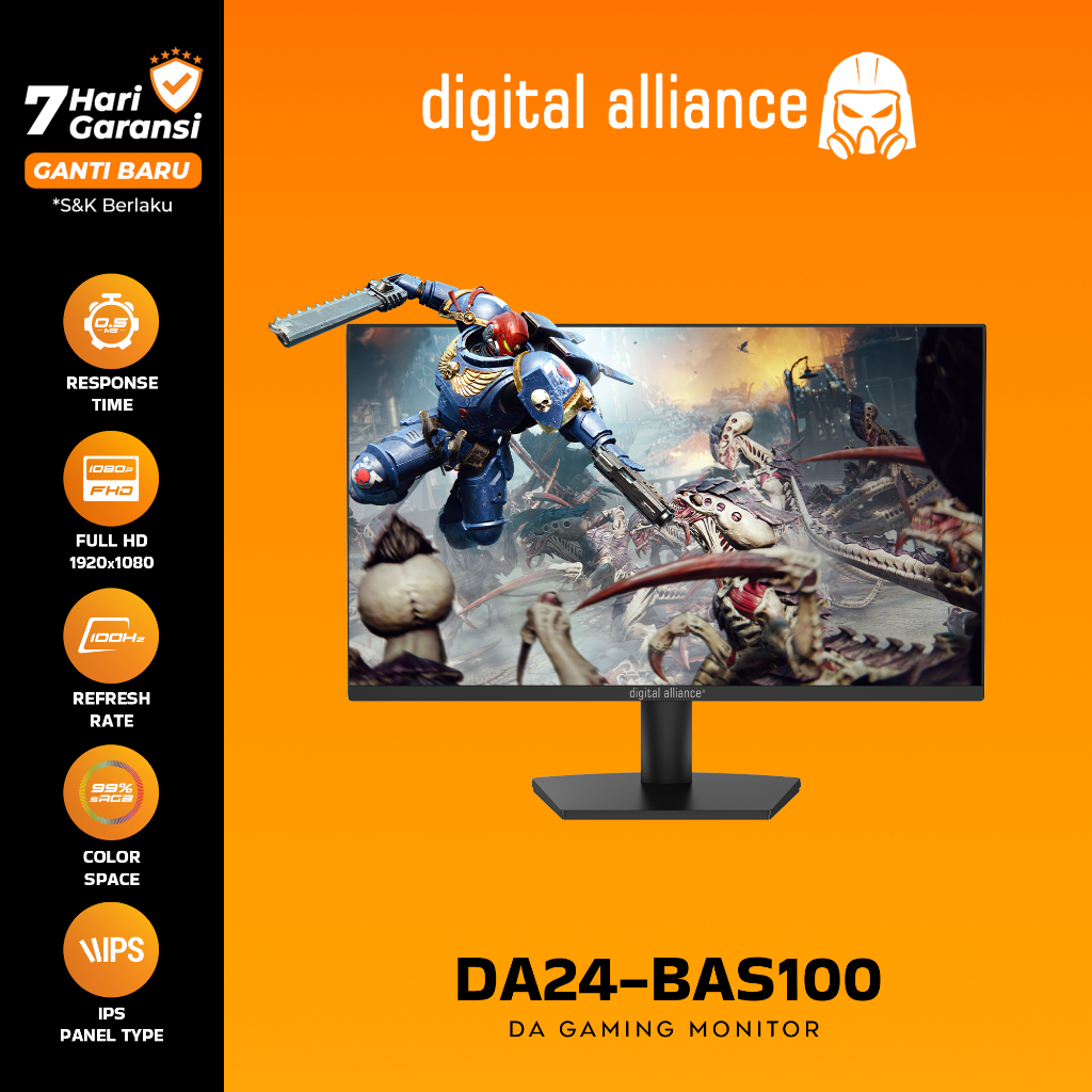 DIGITAL ALLIANCE LED MONITOR IPS PANEL 24 INCH 100HZ