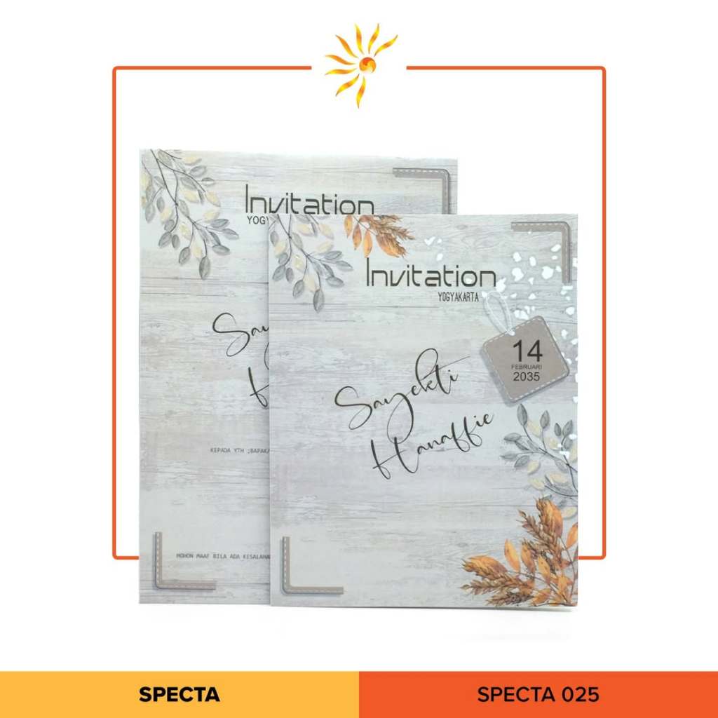 

Blangko Undangan Pernikahan / Wedding Invitation SPECTA 025 / 026 / 027 - ISI 100 PCS (BLANGKO KOSONG) - Sun Graphic