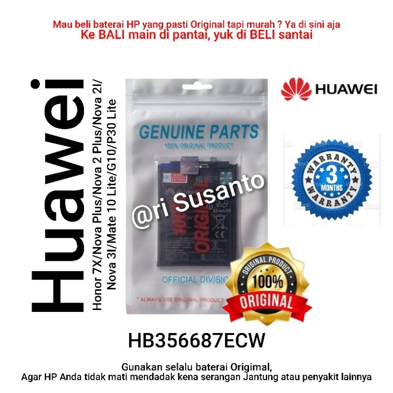 Baterai Huawei Honor 7X / Nova Plus / Nova 2 Plus / Nova 2I / Nova 3I /Mate 10 Lite / G10 / P30 Lite