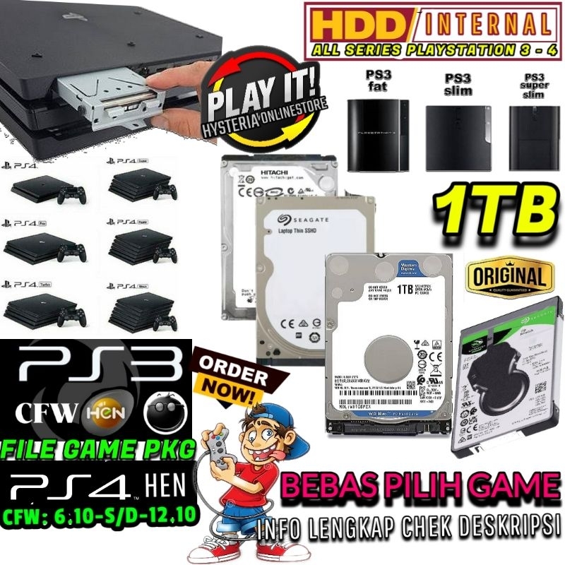 Hardisk Internal 1TB for PS3 PC PS4 | HDD Game PS3 PC PS4 1TB Best Choice 2025 Garansi