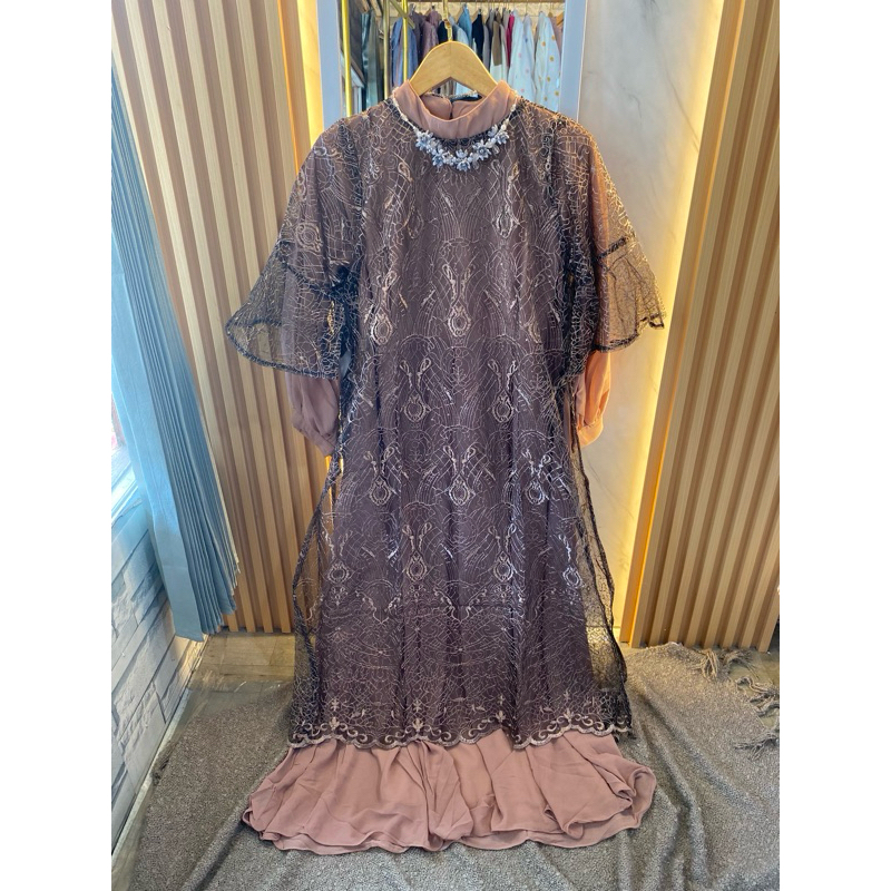 Gamis brokat outer/gamis muslim