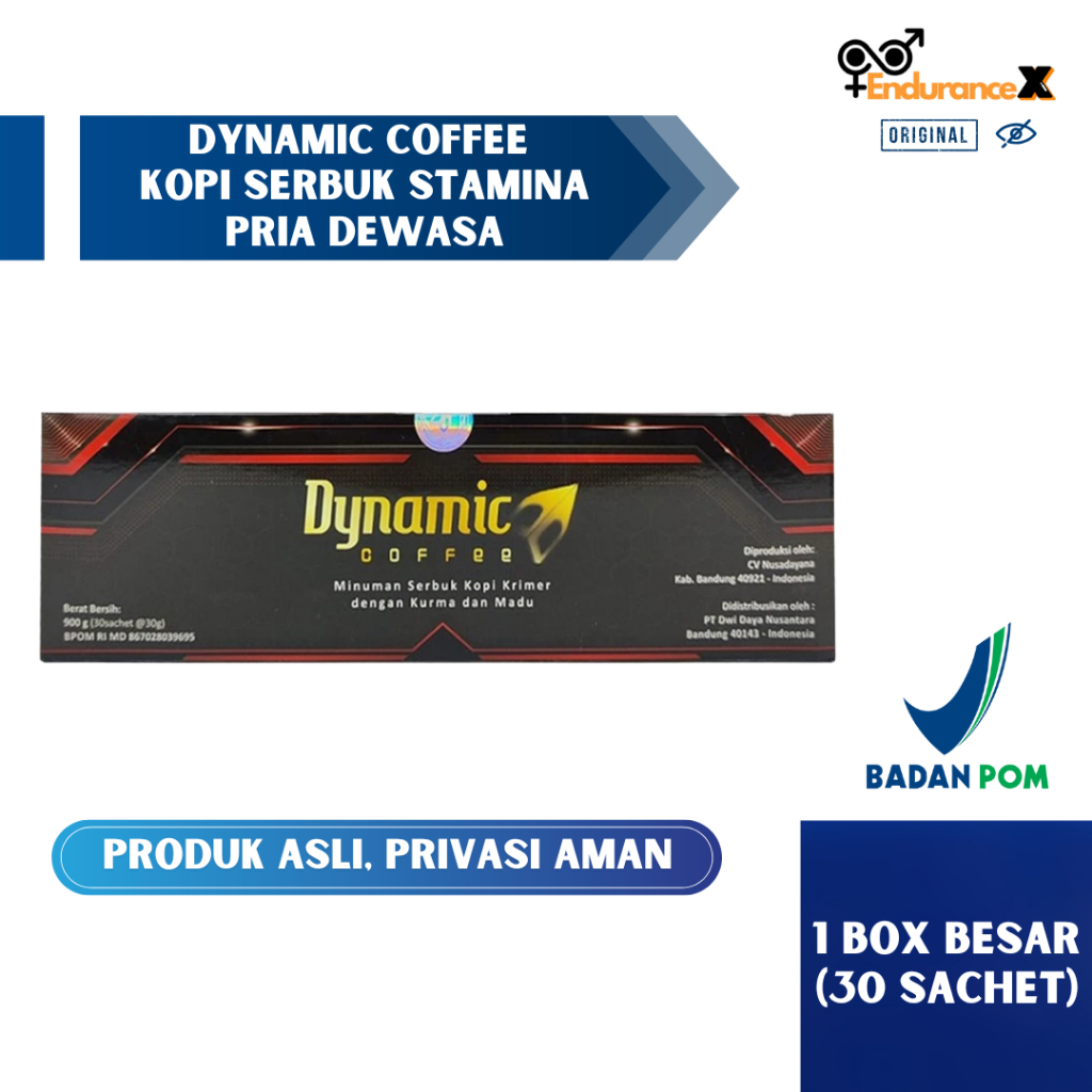 

(Big Box) Kopi Dynamic Original Isi 30 Sachet BPOM Kopi Herbal Kesehatan Pria Dewasa | Kopi Ginseng
