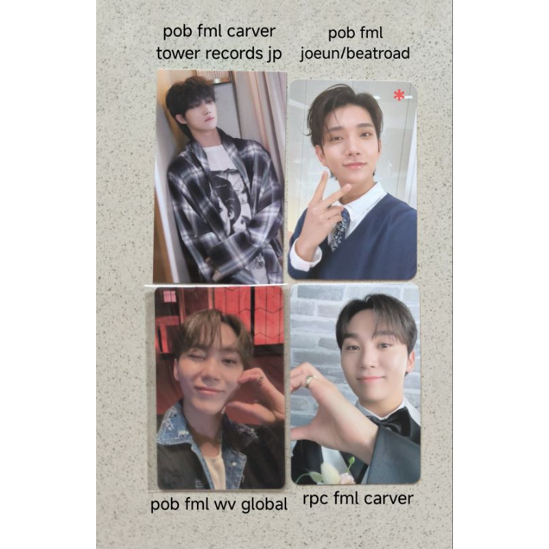 SEVENTEEN FML POB pc (joshua fml joeun beatroad, seungkwan fml wv, the8 hao fml tower records)