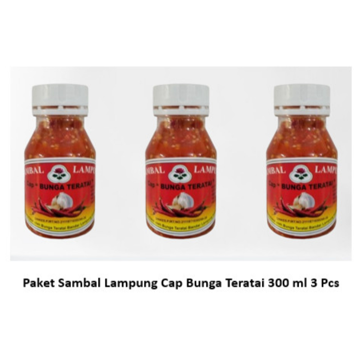 

Paket Sambal Lampung Cap Bunga Teratai 300 ml 3 PCS