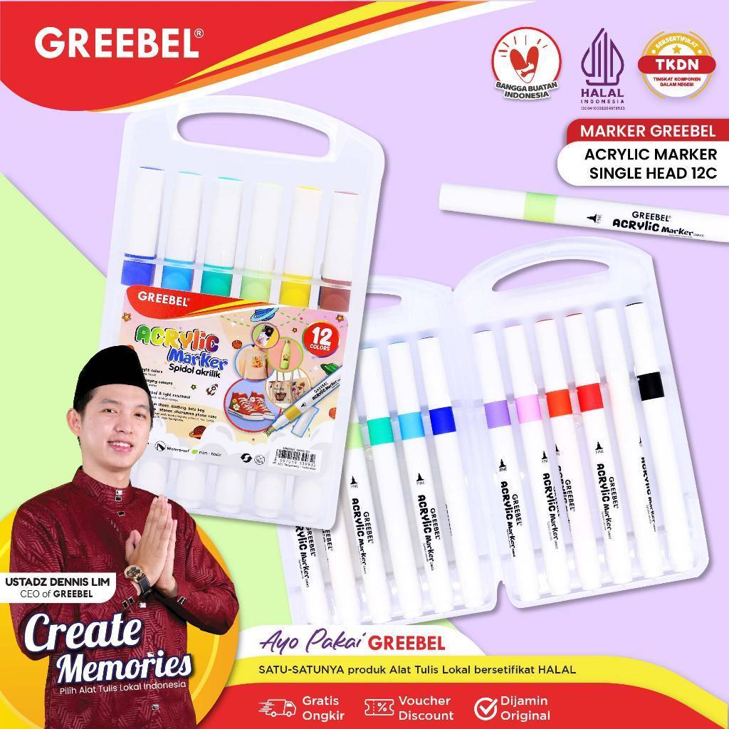 

GREEBEL ACRYLIC MARKER GMAS-12C / SET