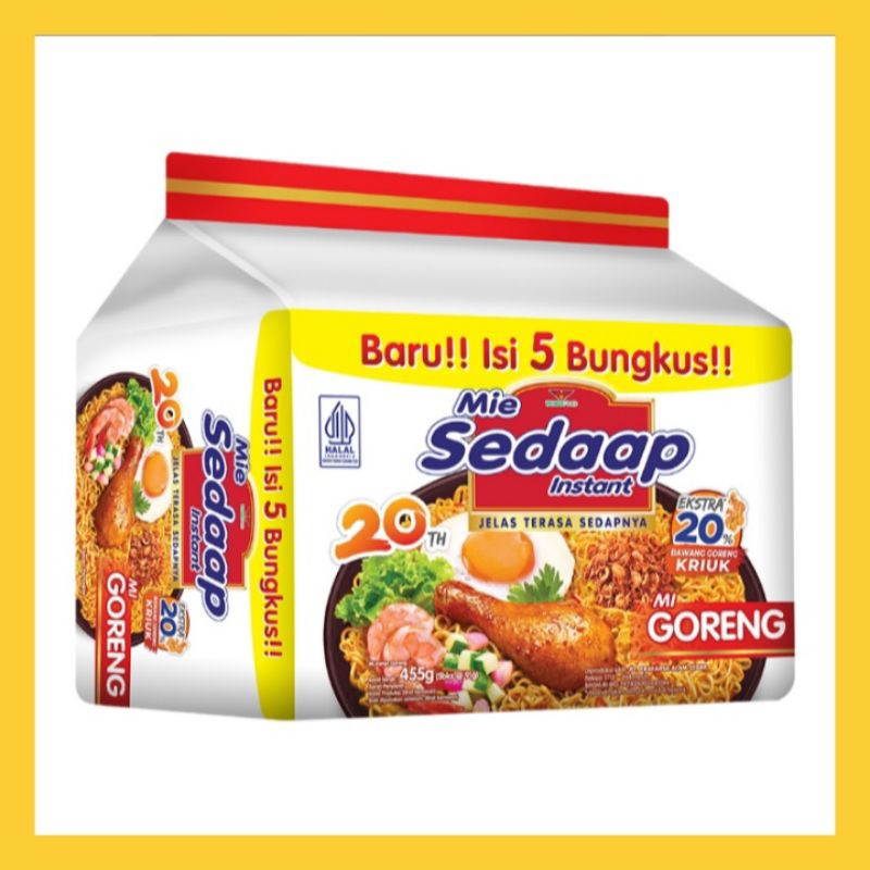

Sedaap Mie Instan Goreng Isi 5 x 90 gr