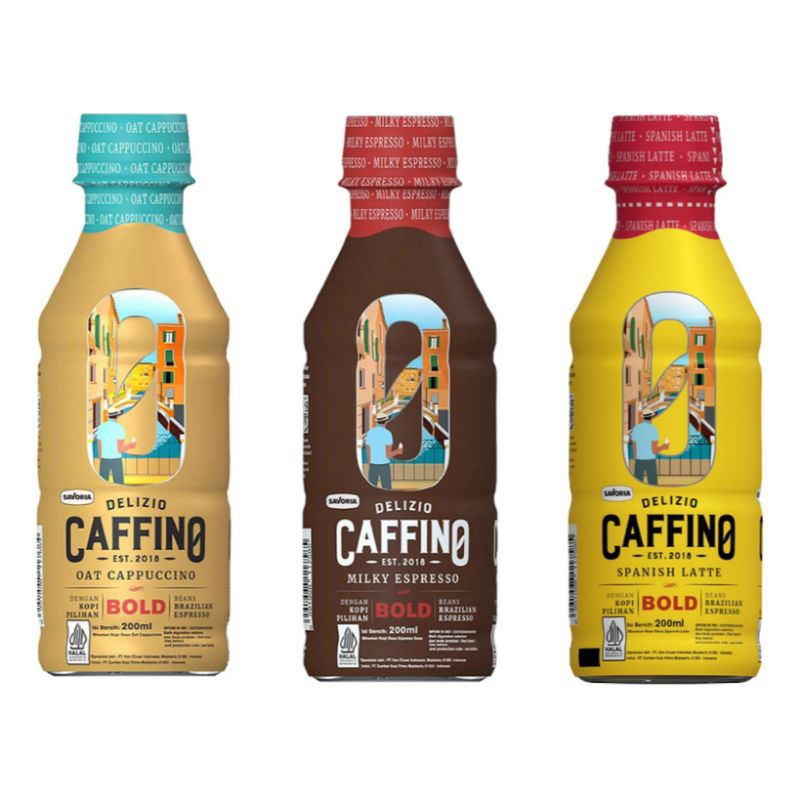 

Caffino kopi siap minum rasa oat cappucino milky espresso spanish latte