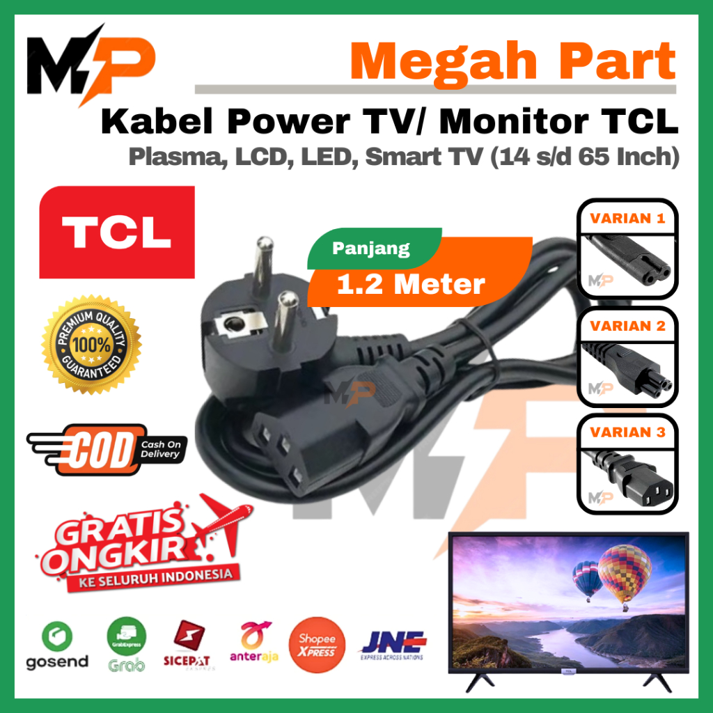 KABEL LISTRIK TV TCL LCD LED PLASMA | COK KABEL TV LCD TCL | COK KABEL TV LED TCL | COK KABEL TV PLA