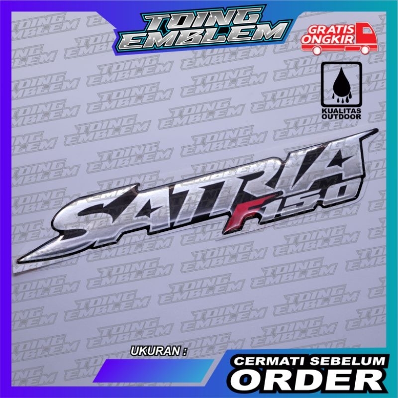 emblem Suzuki Satria FU 150/emblem timbul Suzuki Satria FU/ emblem Titanium Suzuki Satria