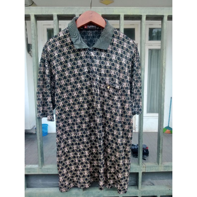 preloved kaos polo vintage playboy original corak lengan pendek cowok