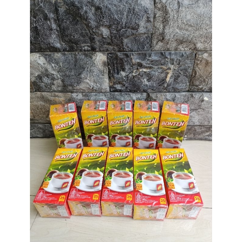 

10 box BONTEH teh celup isi 25 kantong teh harum wangi daun teh alami