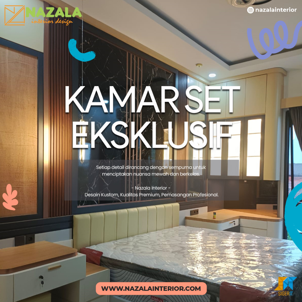 KAMAR SET EKSLUSIF NAZALA INTERIOR LAMPUNG