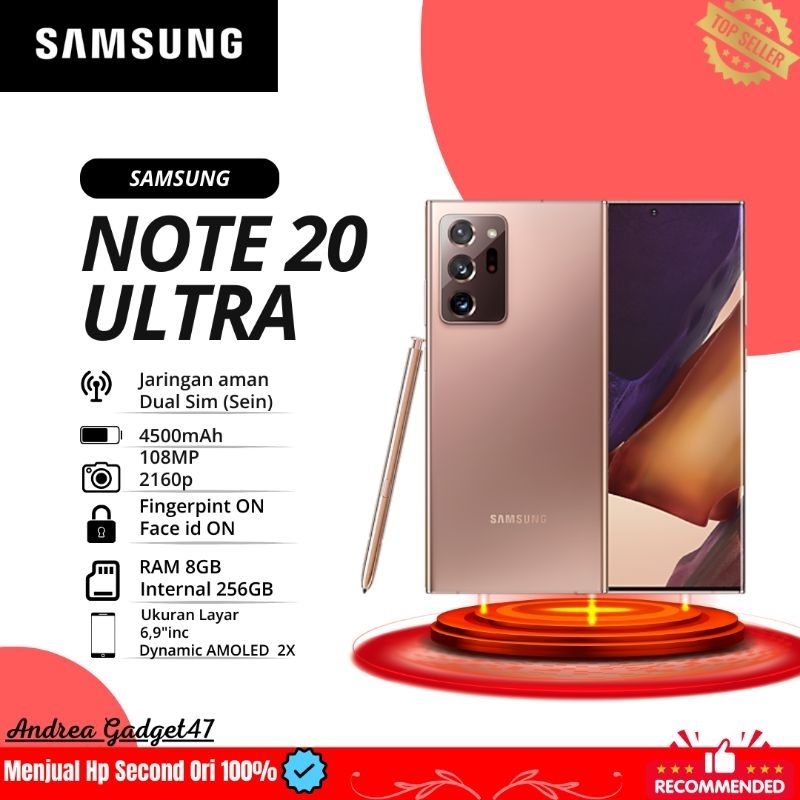Samsung note 20 Ultra SECOND ORI (Ex SEIN)