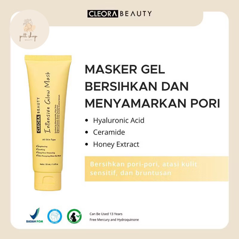 CLEORA Intensive Glow Mask - Masker Gel Cleora Beauty 50 ml