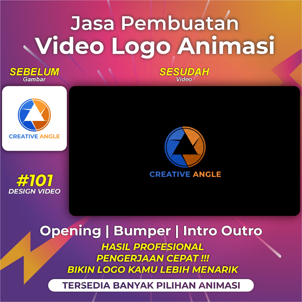 Jasa Edit Video Animasi Opening Intro Outro UMKM Perusahan Organisasi Instansi