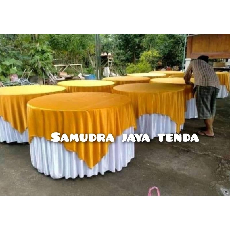 runner meja / taplak atas meja Bulat Diameter 120 cm