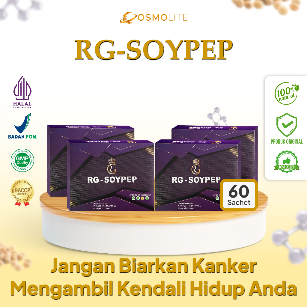 RG SOYPEP - Premium Peptide Suplemen Regenerasi Sel Tubuh Obat Kanker Obat Stroke (4Box)