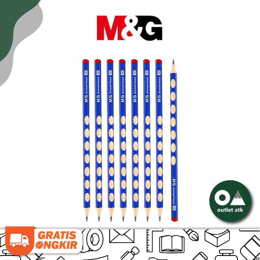 

Pensil Kayu Anak M&G Jumbo Triangle Grooved Pencil 2B
