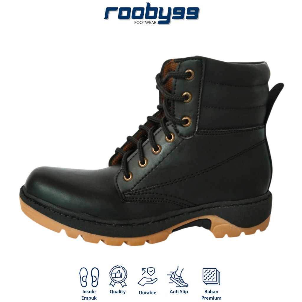 Sepatu Boot Pria Sepatu Kerja Proyek Outdoor Tali Cowok Pedro 204
